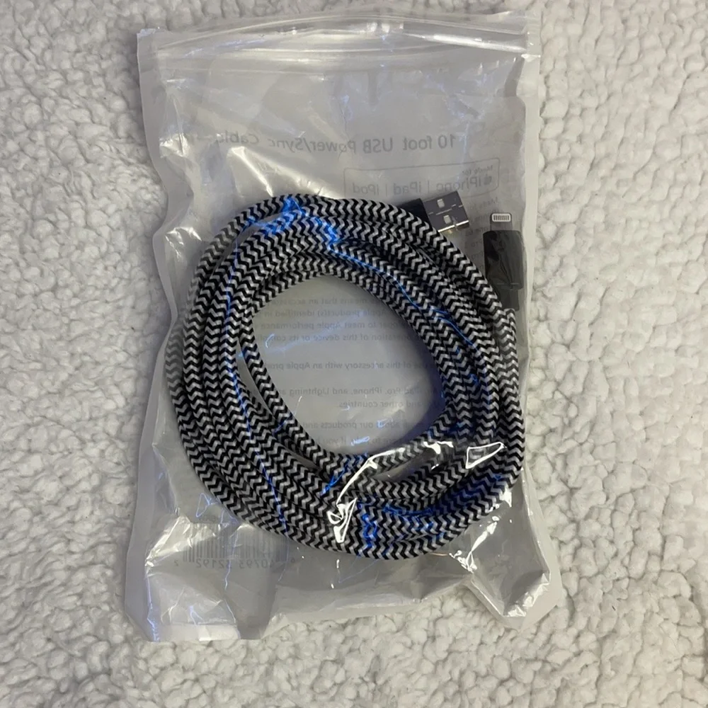 Purtech 10 Ft Apple-certified Braided Lightning Cable